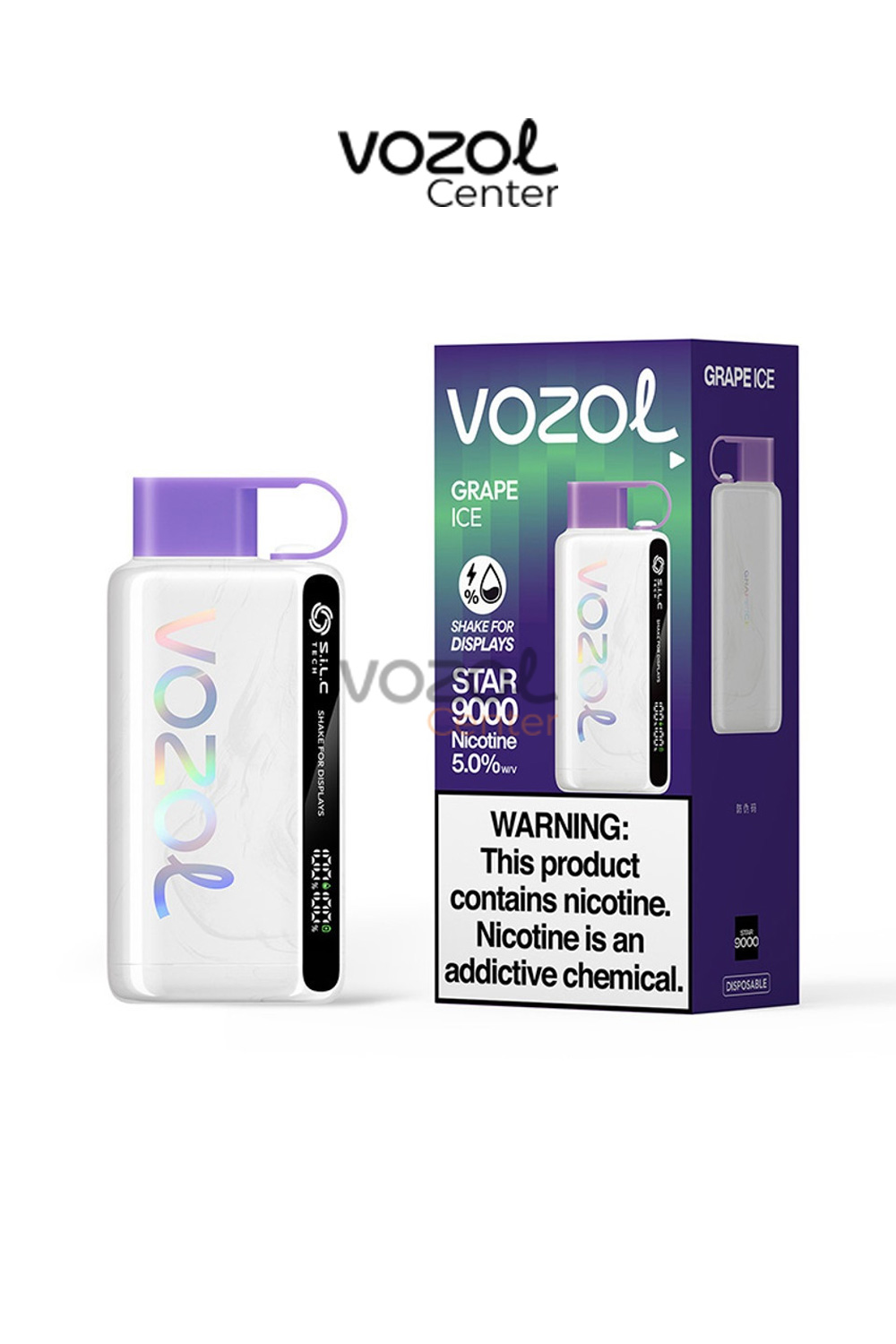 Vozol 12000 Puff Grape Ice Elektronik Sigara - Vozol Center